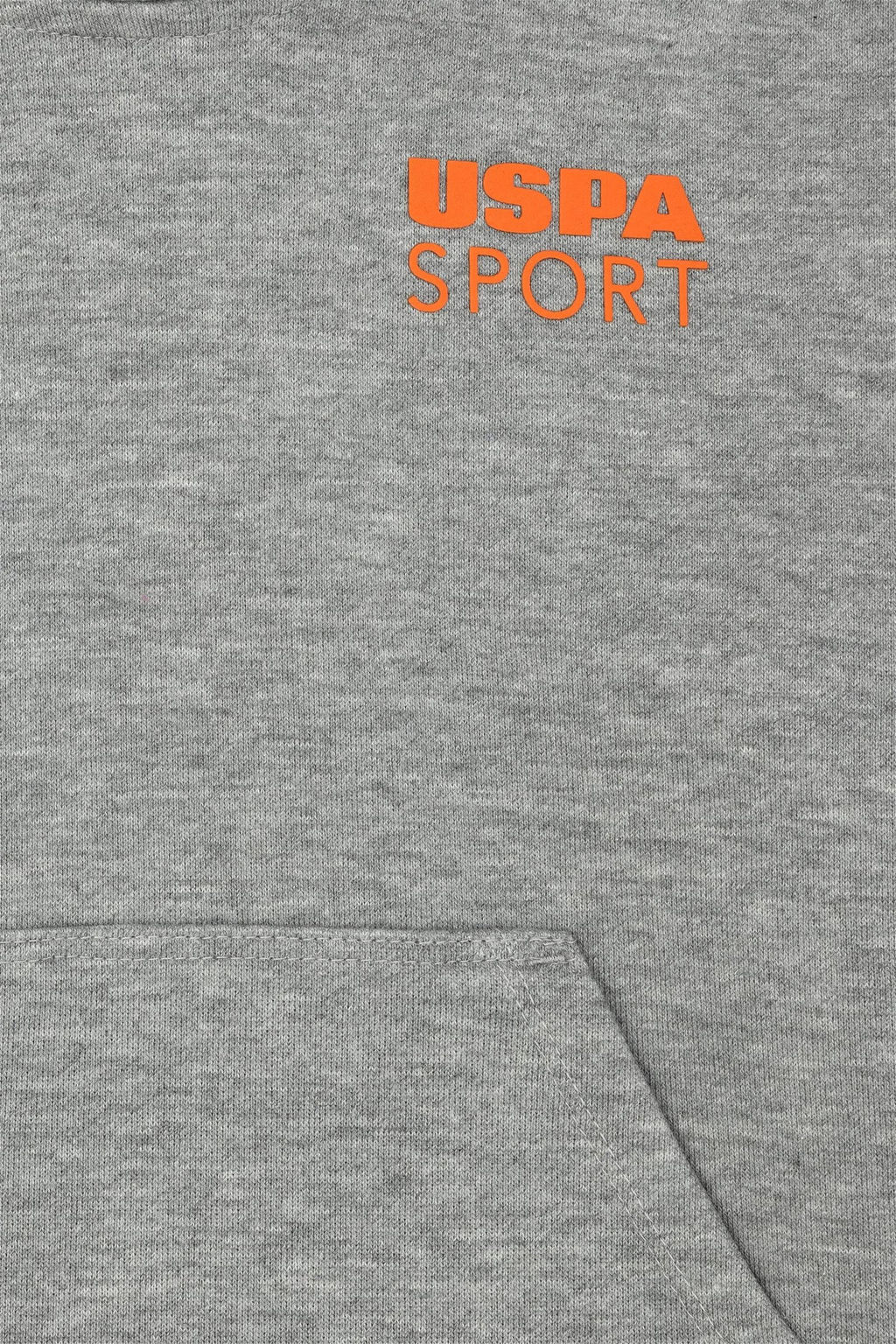 U. S. Polo Assn / Детский серый меланжевый свитшот с капюшоном - U.s. polo assn фото 3