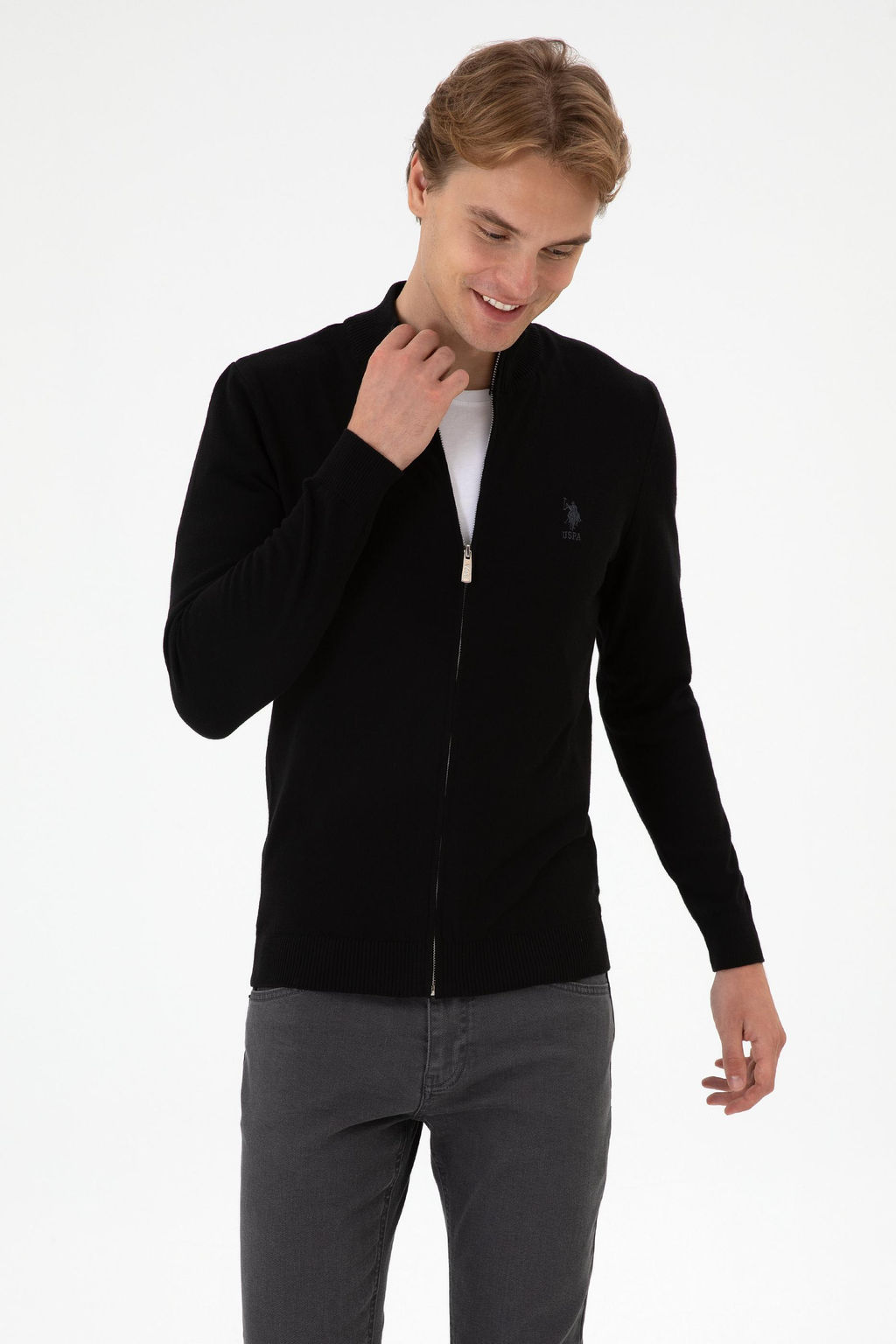 Erkek Slim Fit Siyah Triko H_rka - U.s. polo assn фото 3