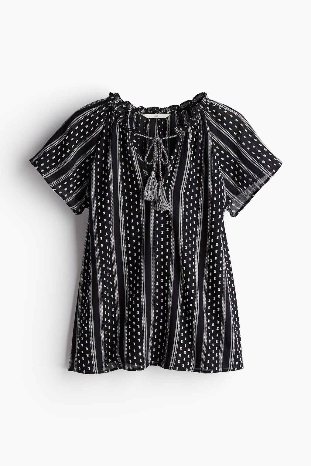 Blusa de algodon con cordon de ajuste - H&m фото 5
