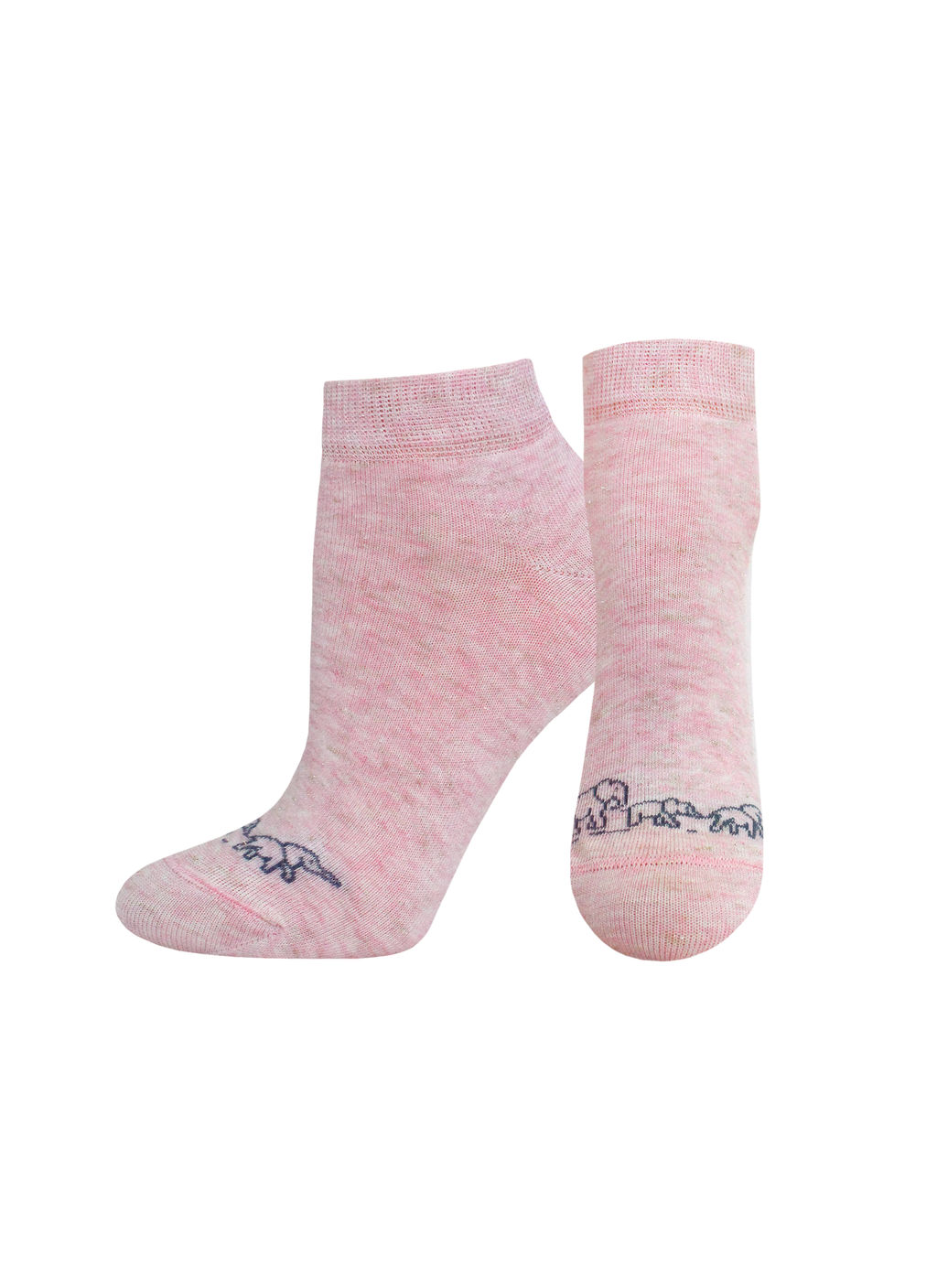 Цена за 2 пары Носки короткие Conte Elegant, бл.розовый меланж  фото 2