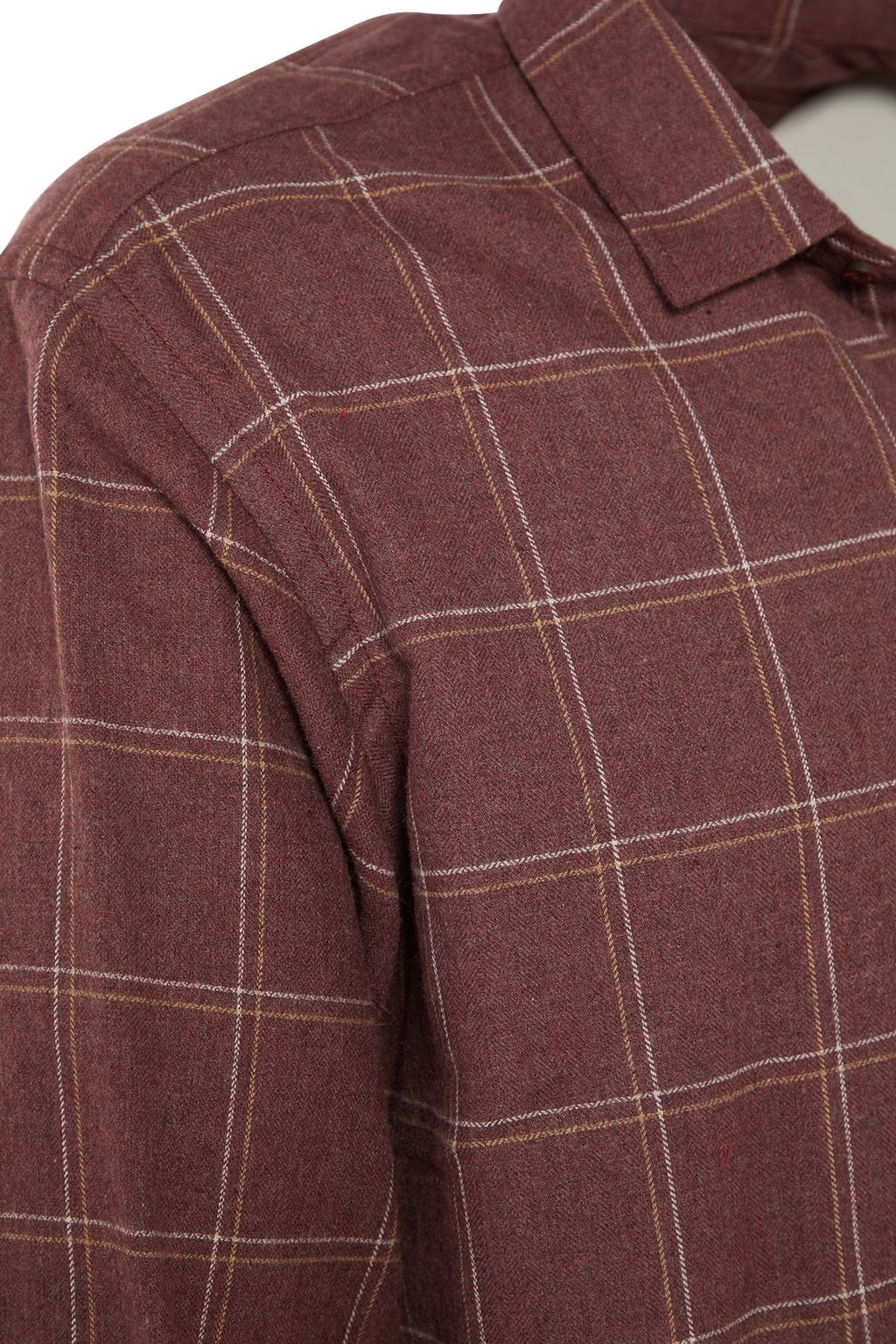 TRENDYOL MAN Bordo Regular Fit Tek Cepli K?sl?k Oduncu Kareli Gomlek TMNAW21GO0422 - Trendyolmilla фото 7