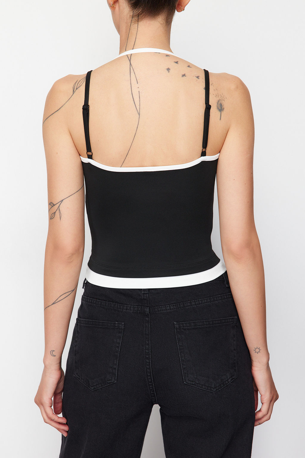 Siyah Beyaz Kontrast Ask?l? Orme Atlet TEDSS24AL00002 - Trendyolmilla фото 4