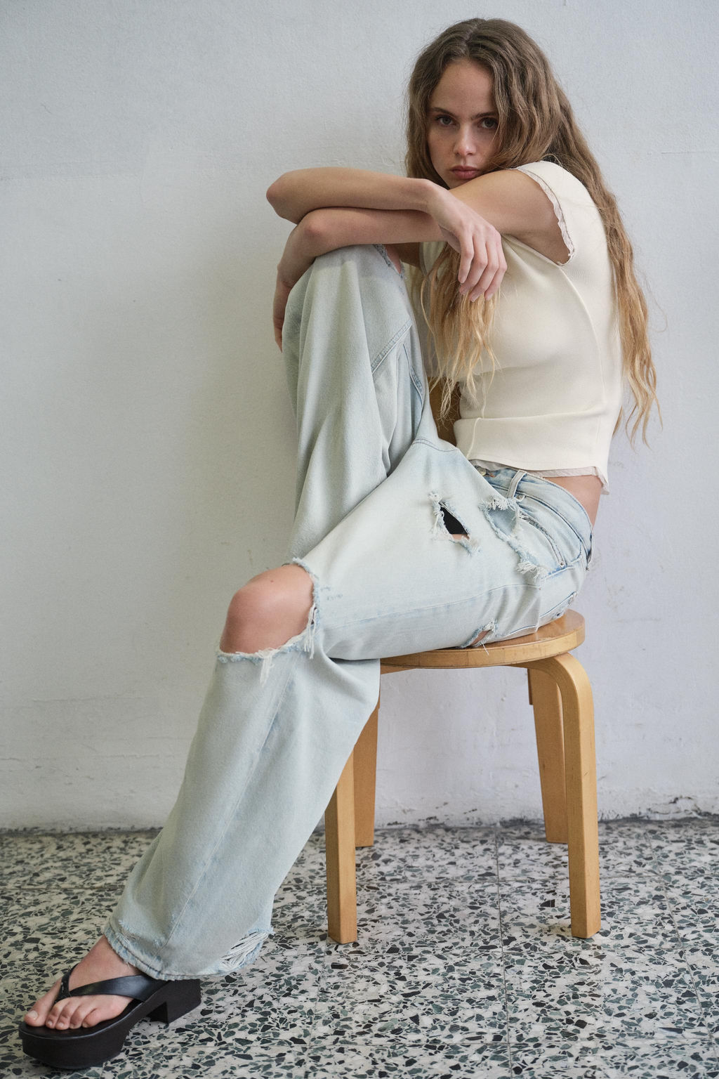 TOP CORSETERO PUNTO / Crudo - Zara фото 3