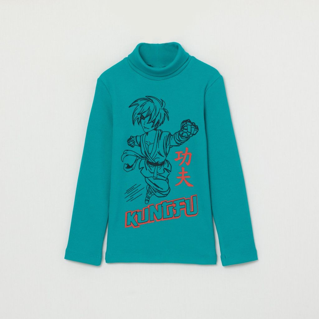 CRB wear/CWKB 62818-40-283 Водолазка для мальчика, изумрудный/Ex.Cherubino  фото 4