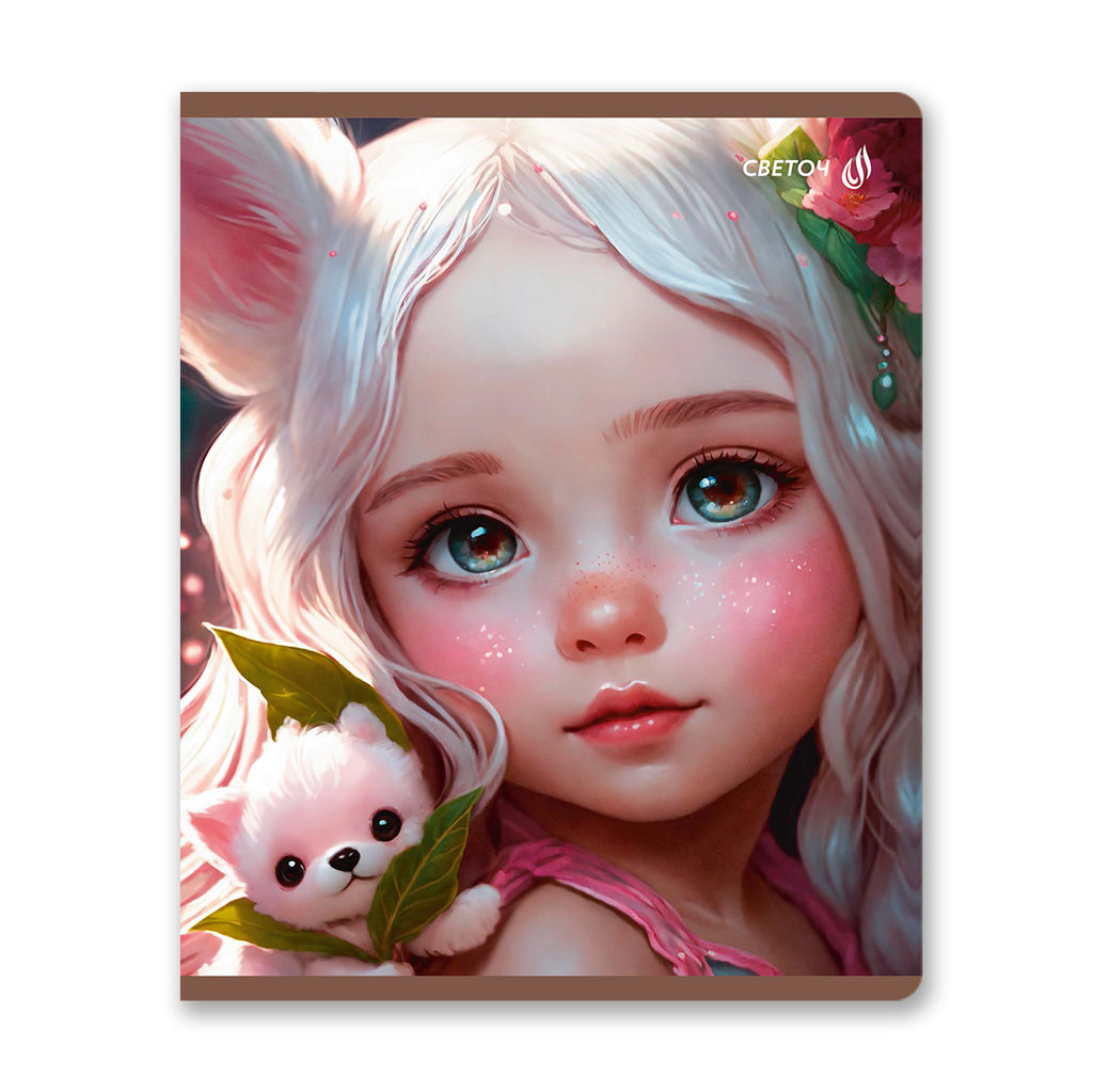 Светоч Т77 Тетрадь ученическая общая, матовый сплошной лак+запечат.титул лист A5 60 л. на скобе 65 г/кв.м , белизна 100 % 10 шт. клетка 01123 Микс-Летний день  фото 5