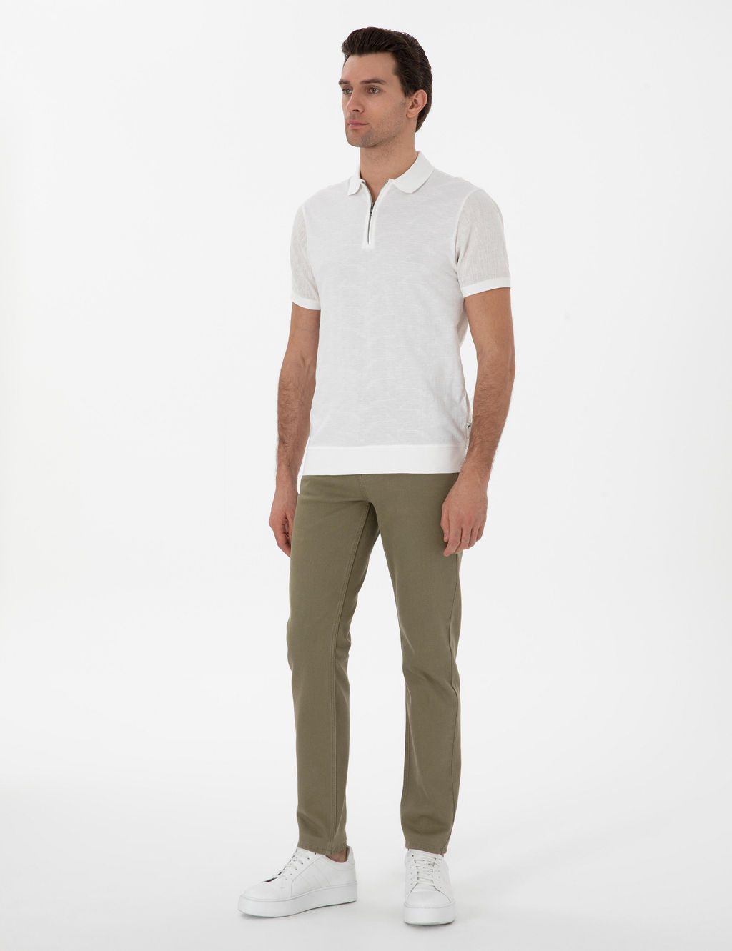 Ye_il Slim Fit Pamuk Kar___ml_ Jean Pantolon - Cacharel фото 3