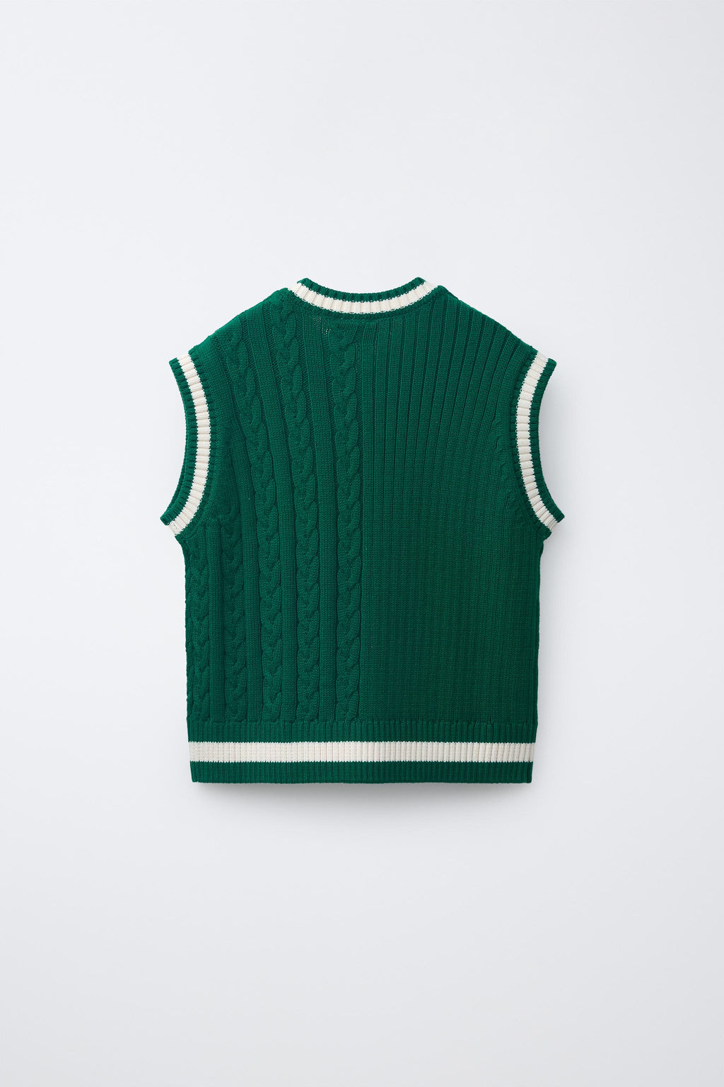 CHALECO PUNTO PENN  / Verde / Crudo - Zara фото 3