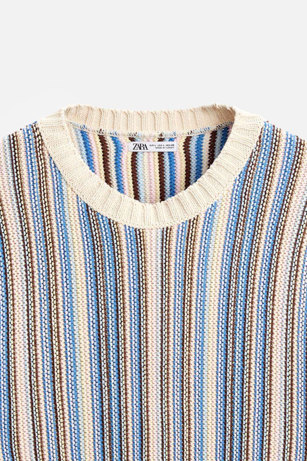 STRIPED JACQUARD SWEATER - Zara фото 8