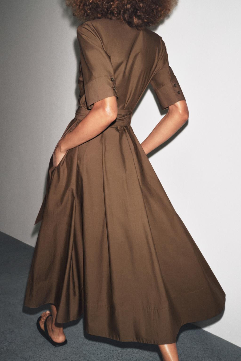 ZW COLLECTION POPLIN DRESS - Zara фото 4