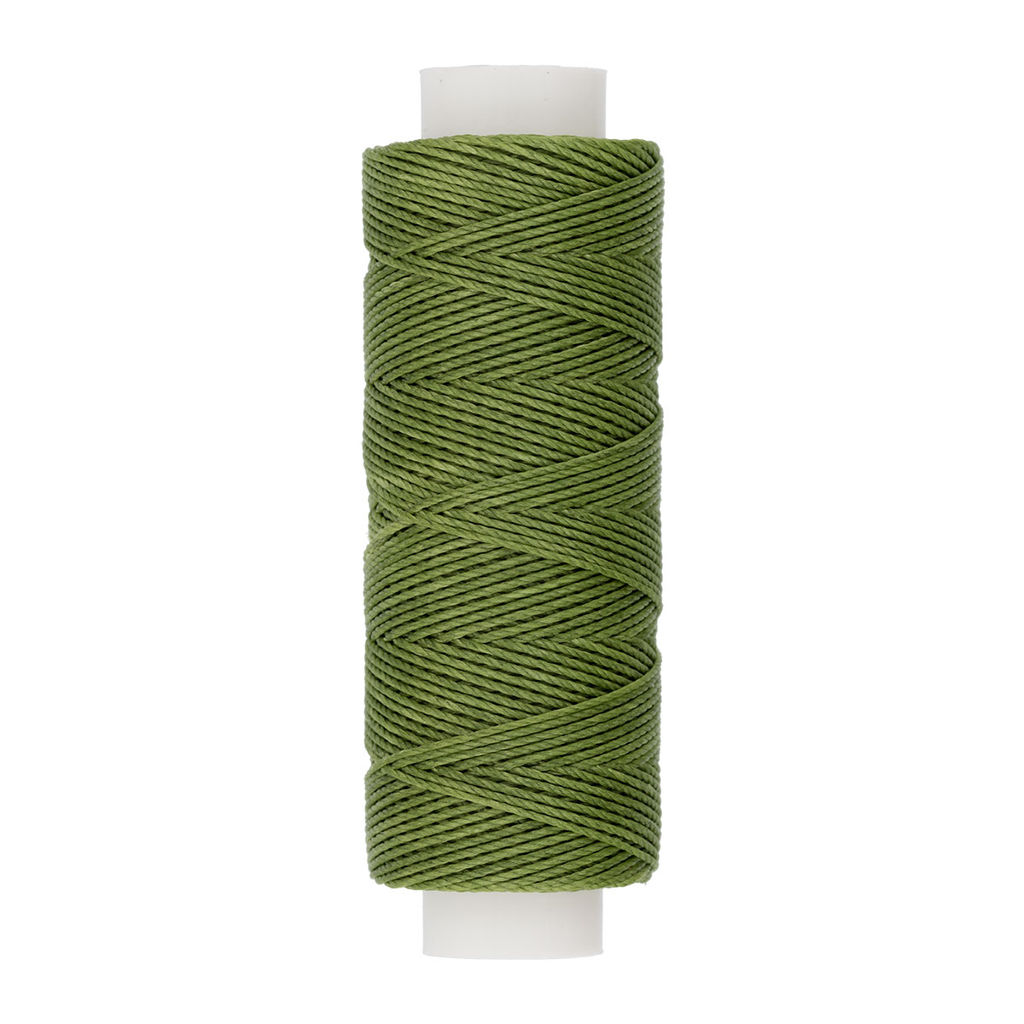 Промысел Нитки вощёные кручёные (полиэстер) LC-005 для кожи 0.45 мм 40 м № 011 зелёный