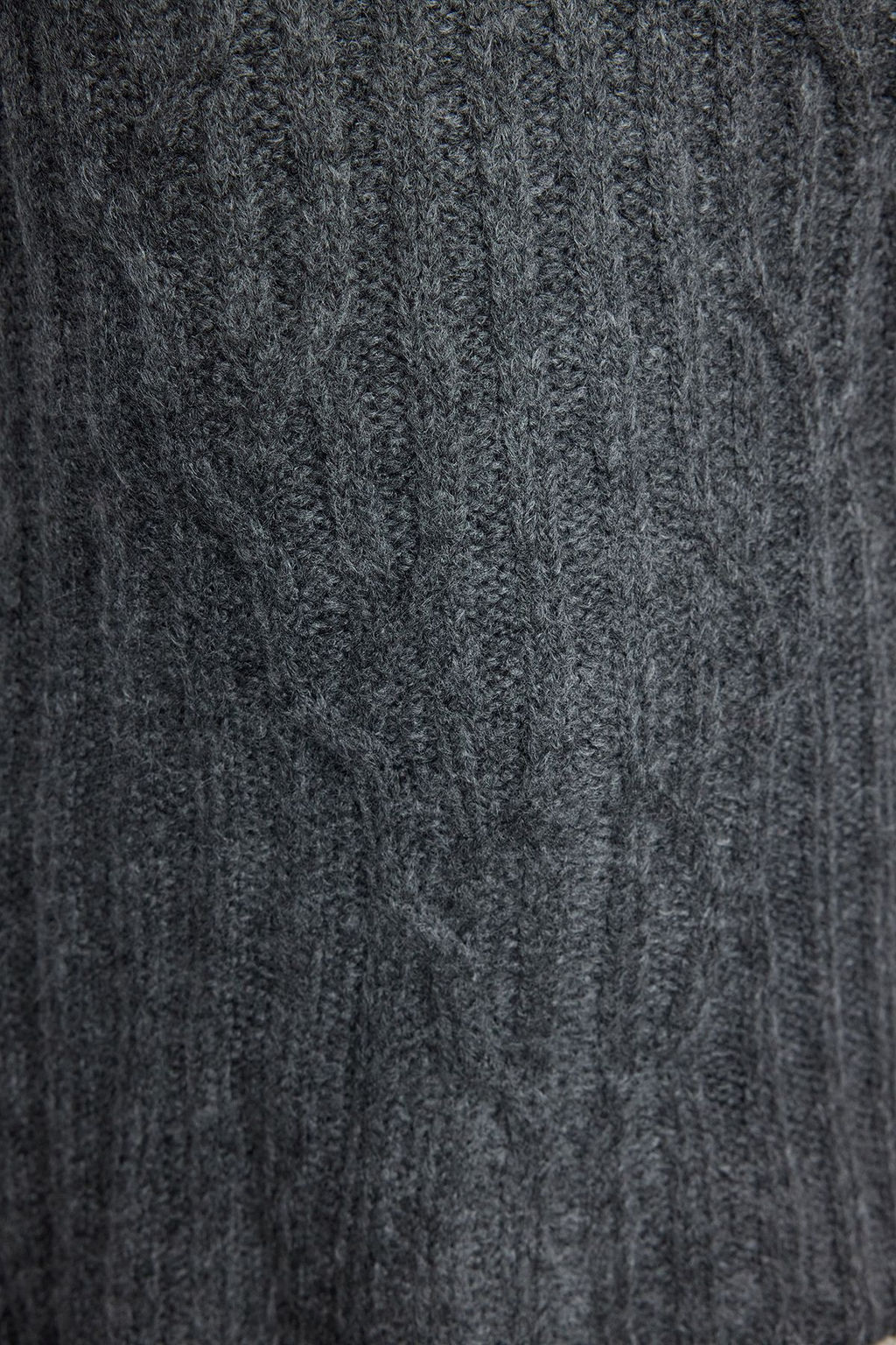 Antrasit Yumusak Dokulu Orgu Detayl? Dik Yaka Dikissiz Triko Kazak TWOAW25KZ00049 - Trendyolmilla фото 4