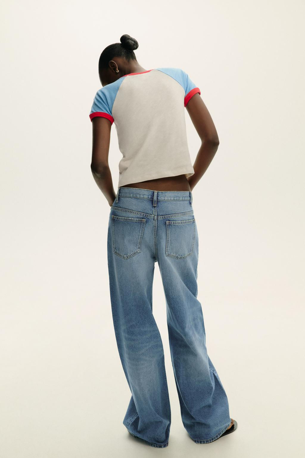 SLOGAN T-SHIRT WITH RIBBED TRIM - Zara фото 16