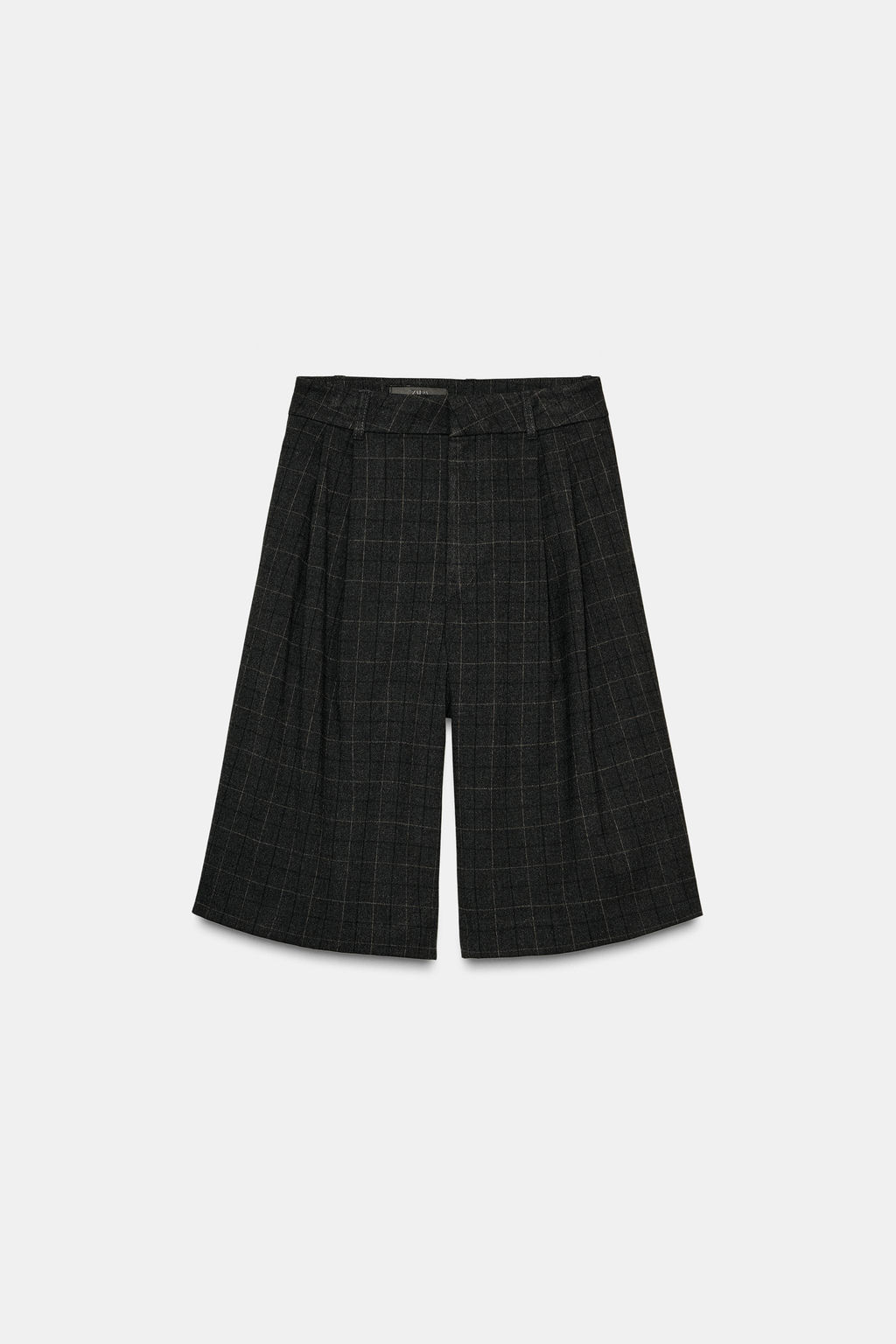 LONG CHECK BERMUDA SHORTS WITH PLEATS - Zara фото 7