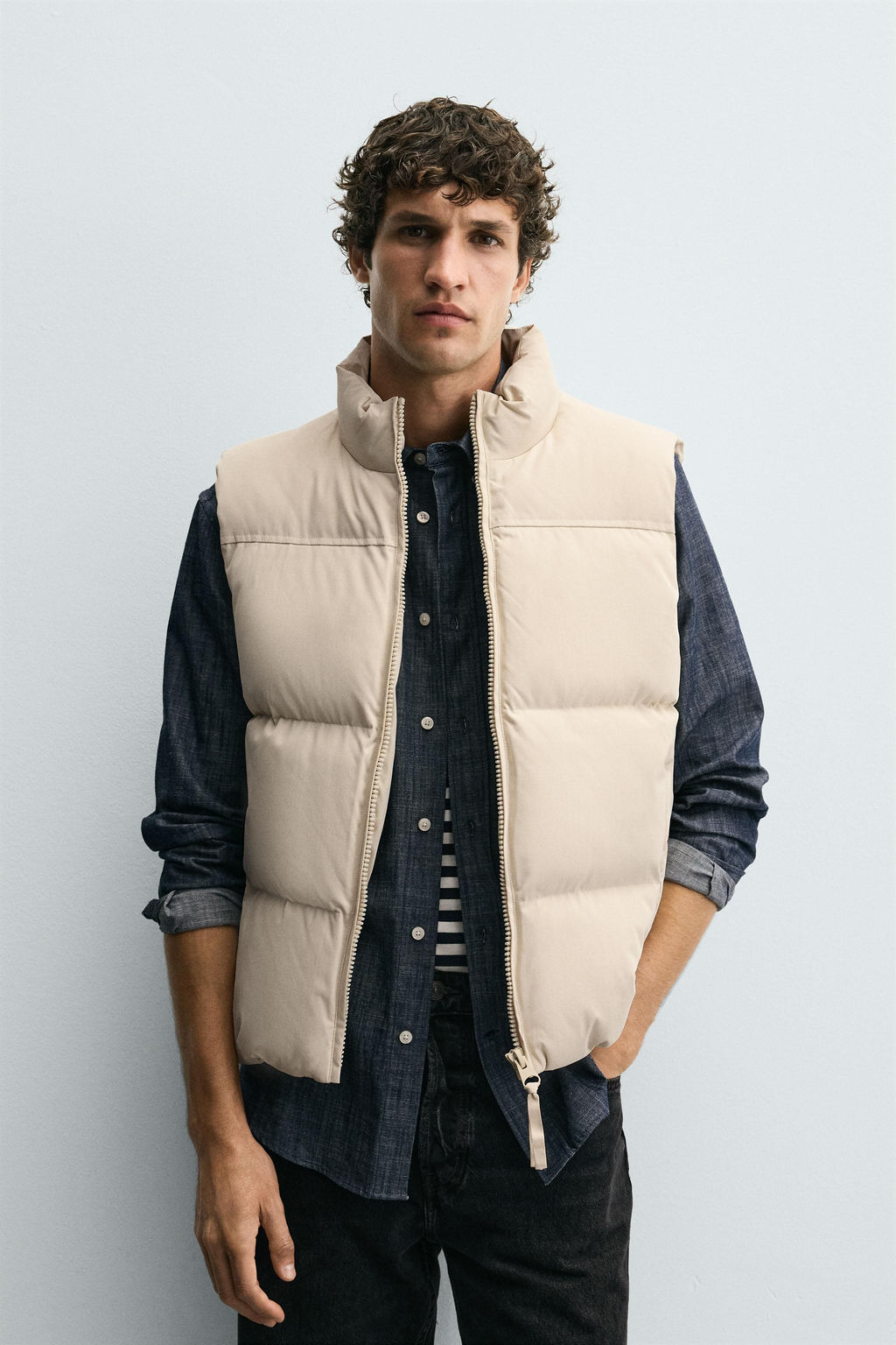 REGULAR FIT PADDED GILET - Zara фото 2