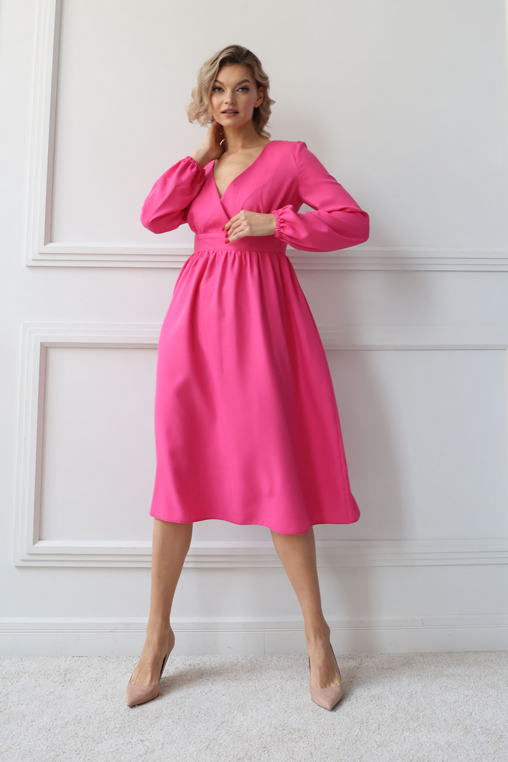 Платье с лифом на запах - Looklikecat фото 3