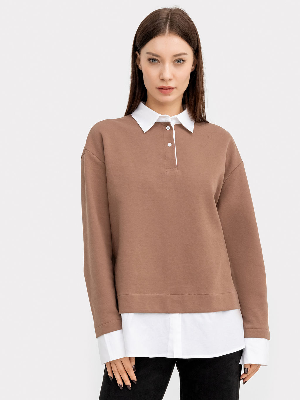 Джемпер женский в таупово-бежевом цвете тауп 122816