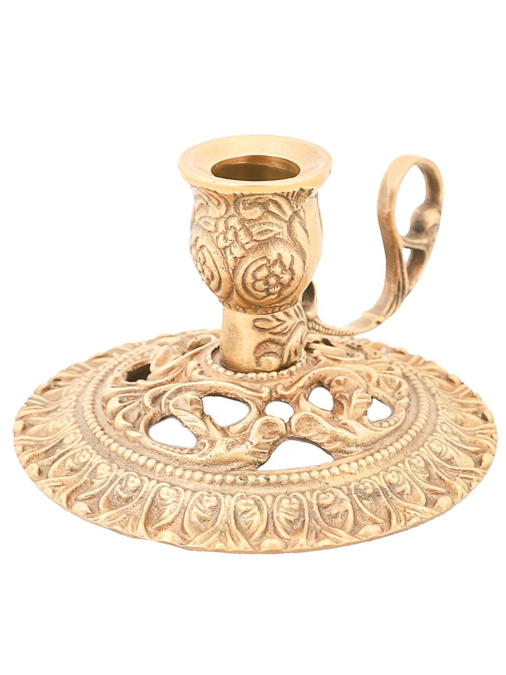 Подсвечник на одну свечу с ручкой(антик) №П3842/2 - Ганг фото 2