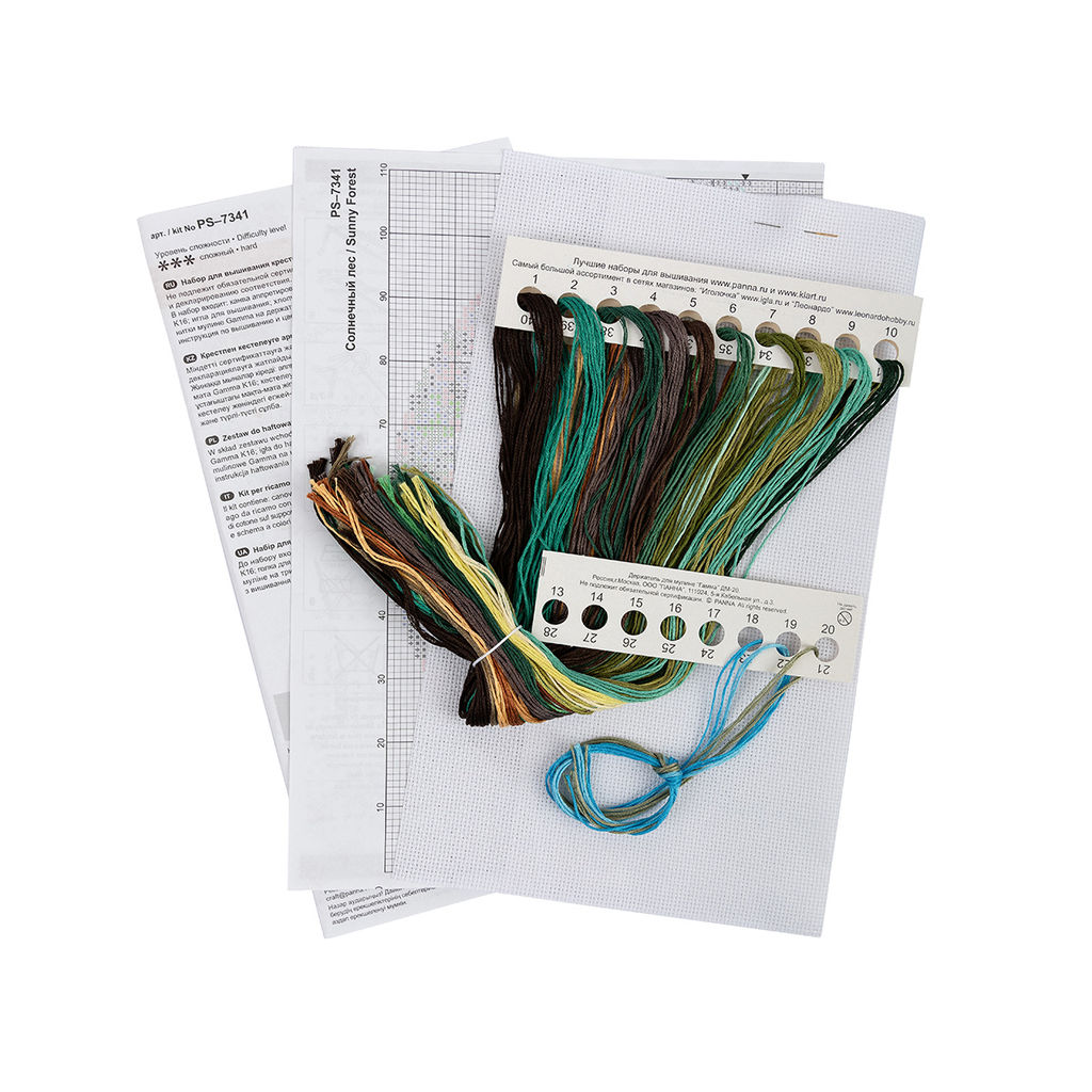 Набор для вышивания PANNA PS-7341 Солнечный лес 17.5 х 17.5 см
