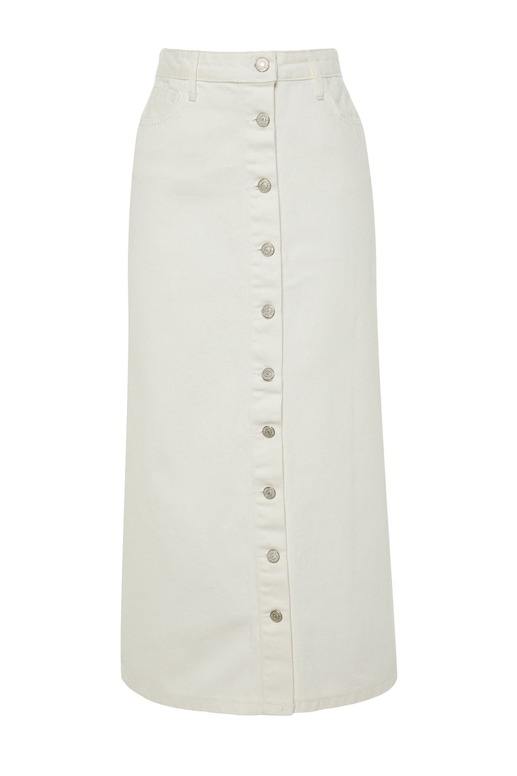 TRENDYOLMILLA Ekru Dugme Kapamal? Denim Kot Etek TCTSS23EE00024  фото 17