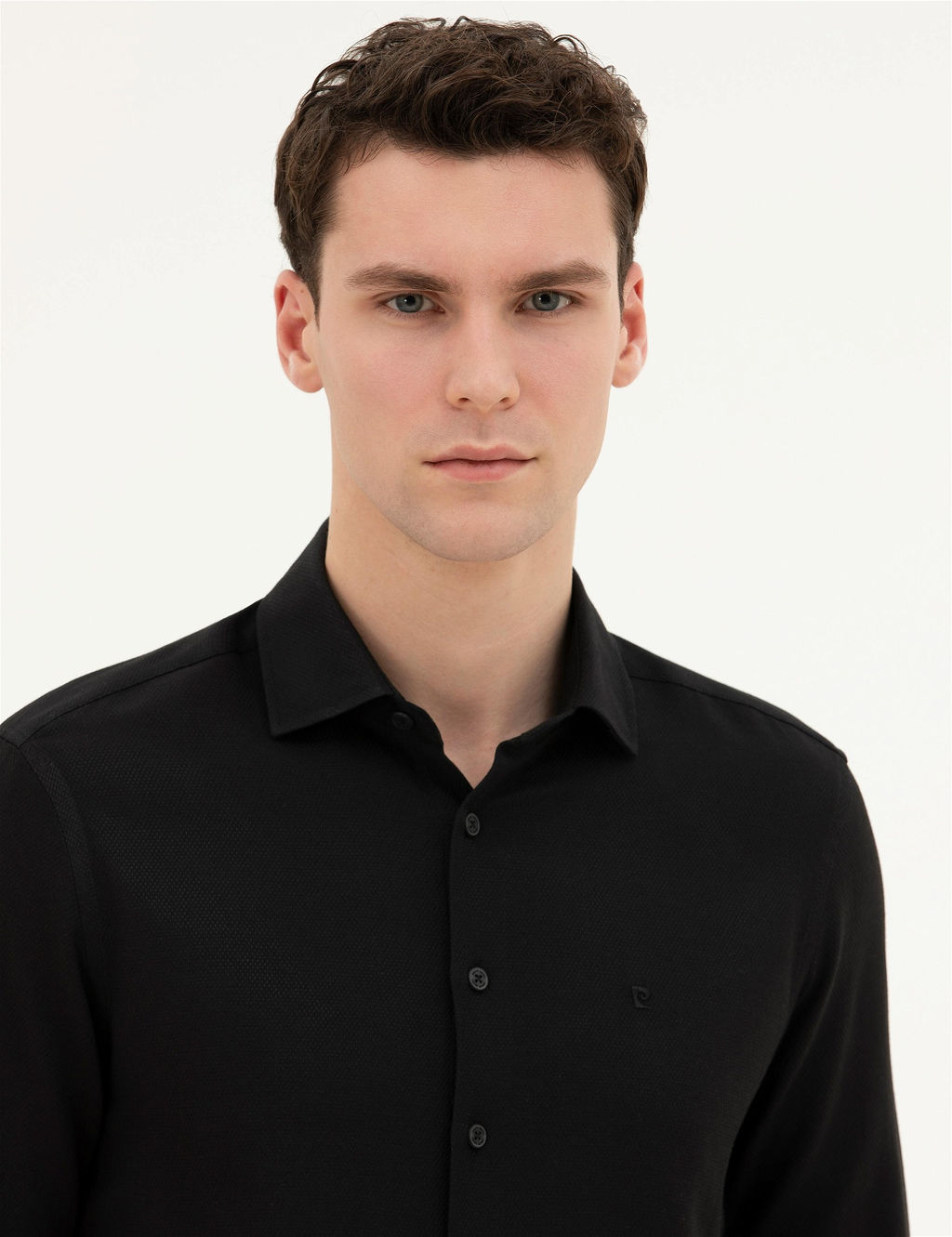 Siyah Slim Fit Uzun Kollu G_mlek - Pierre cardin фото 2