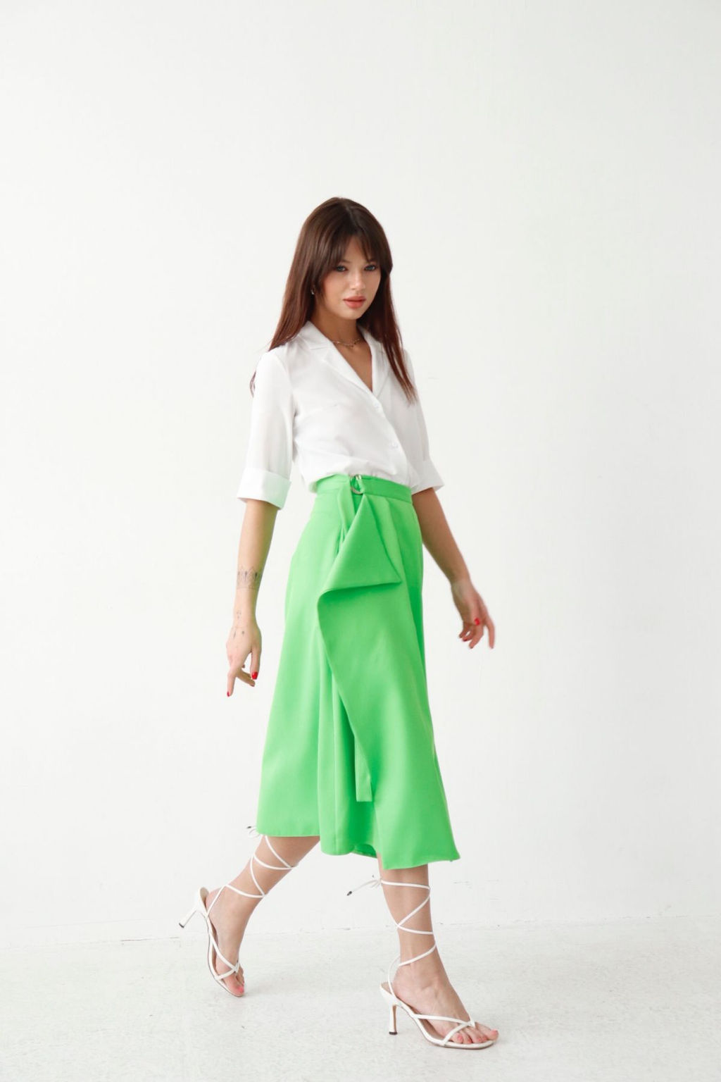 Юбка с запахом салатовая - Martichelli фото 6