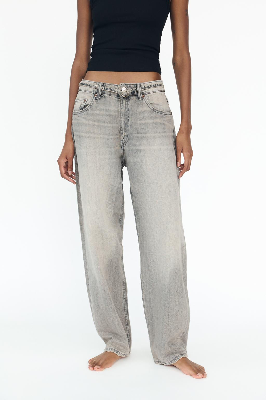 MID-RISE TAILORED BALLOON JEANS - Zara фото 12