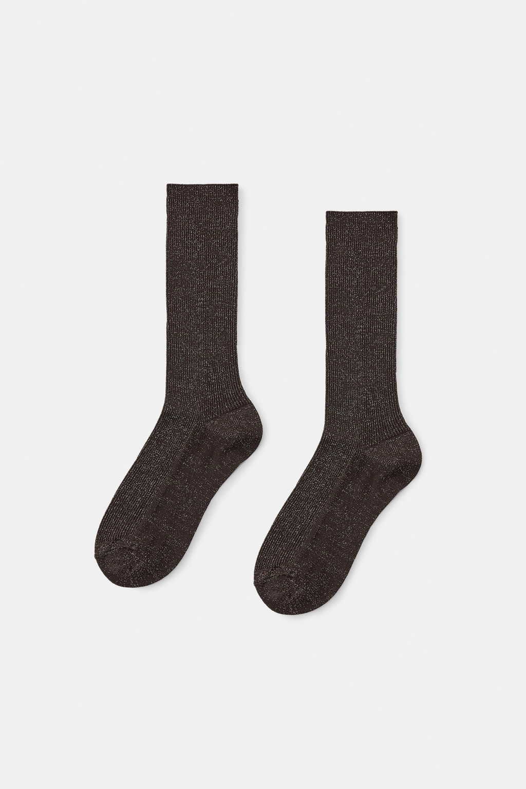 RIBBED SOCKS WITH METALLIC THREAD - Zara фото 3