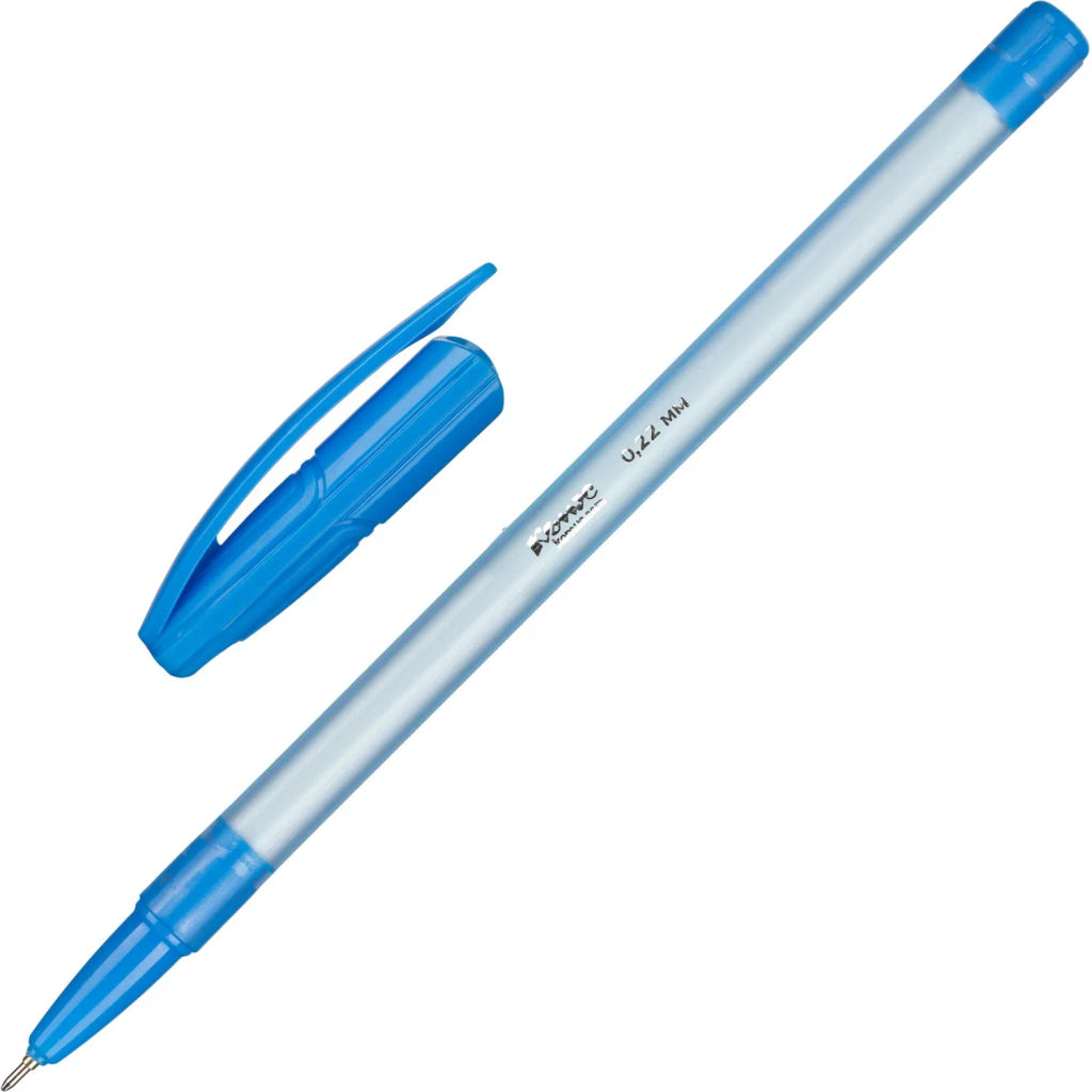 Ручка шариковая неавтомат. Комус Glide Stick д.ш0,5мм,син,масл,гол кор  фото 2