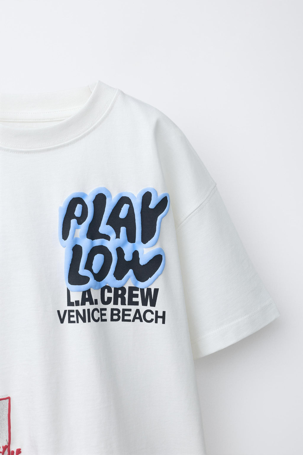 CAMISETA ESTAMPADO RELIEVE / Blanco - Zara фото 3