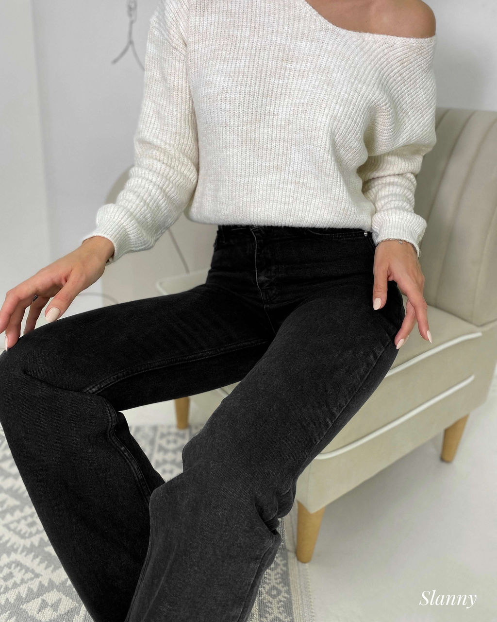 Джинсы Slanny (черный) Турция - Nadi bordo фото 4