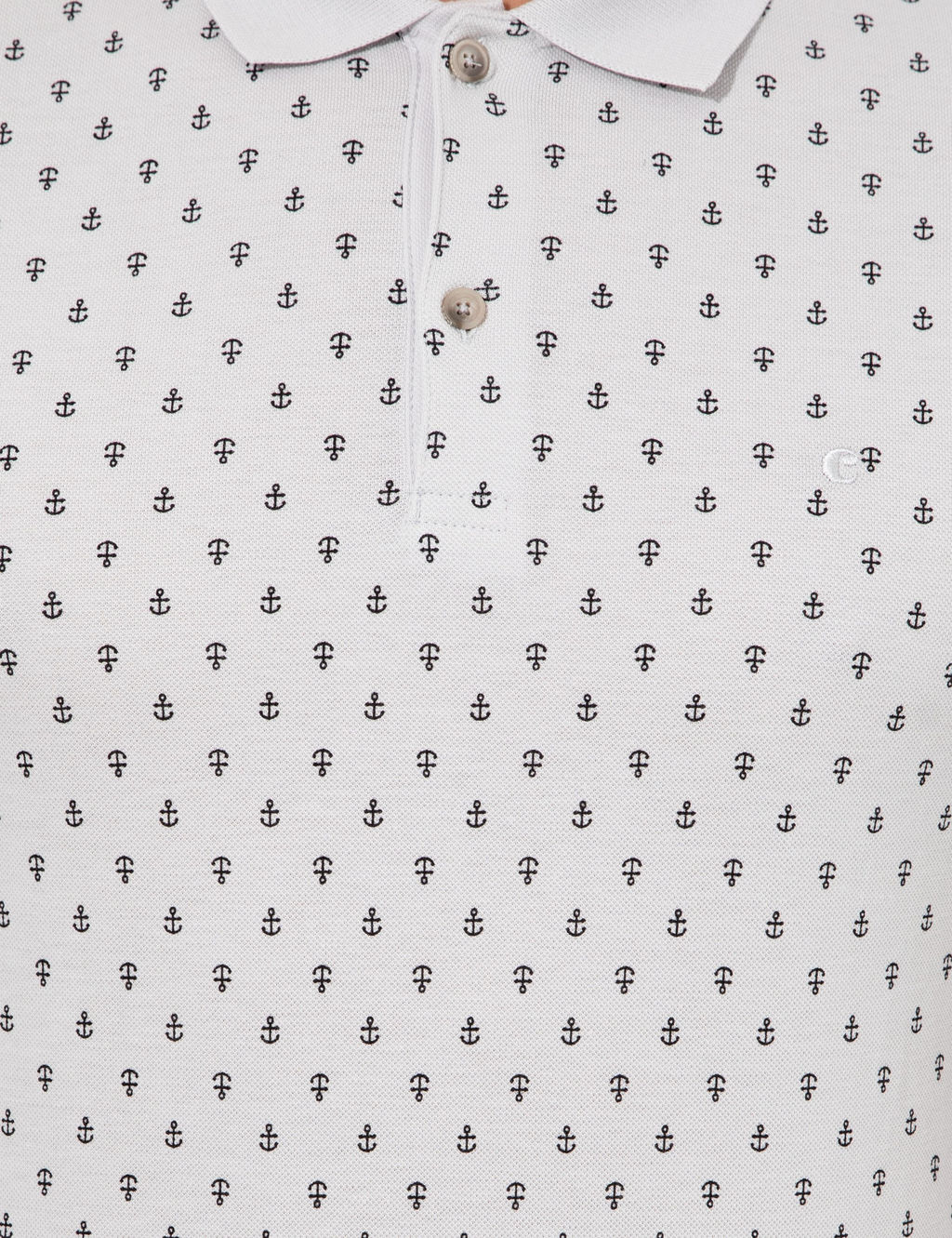 A__k Gri Polo Yaka T-Shirt