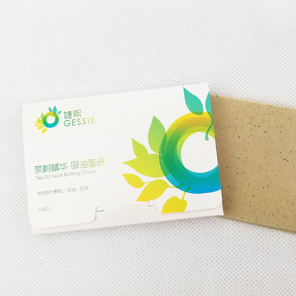 Матирующие салфетки от жирного блеска для лица (зеленый чай), упаковка - 50 шт - Gessie фото 7