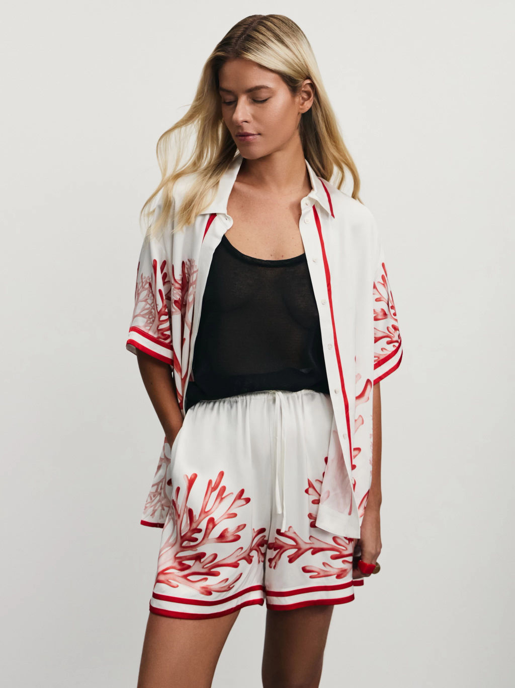 Шорты из вискозы с принтом / Zarina  фото 2