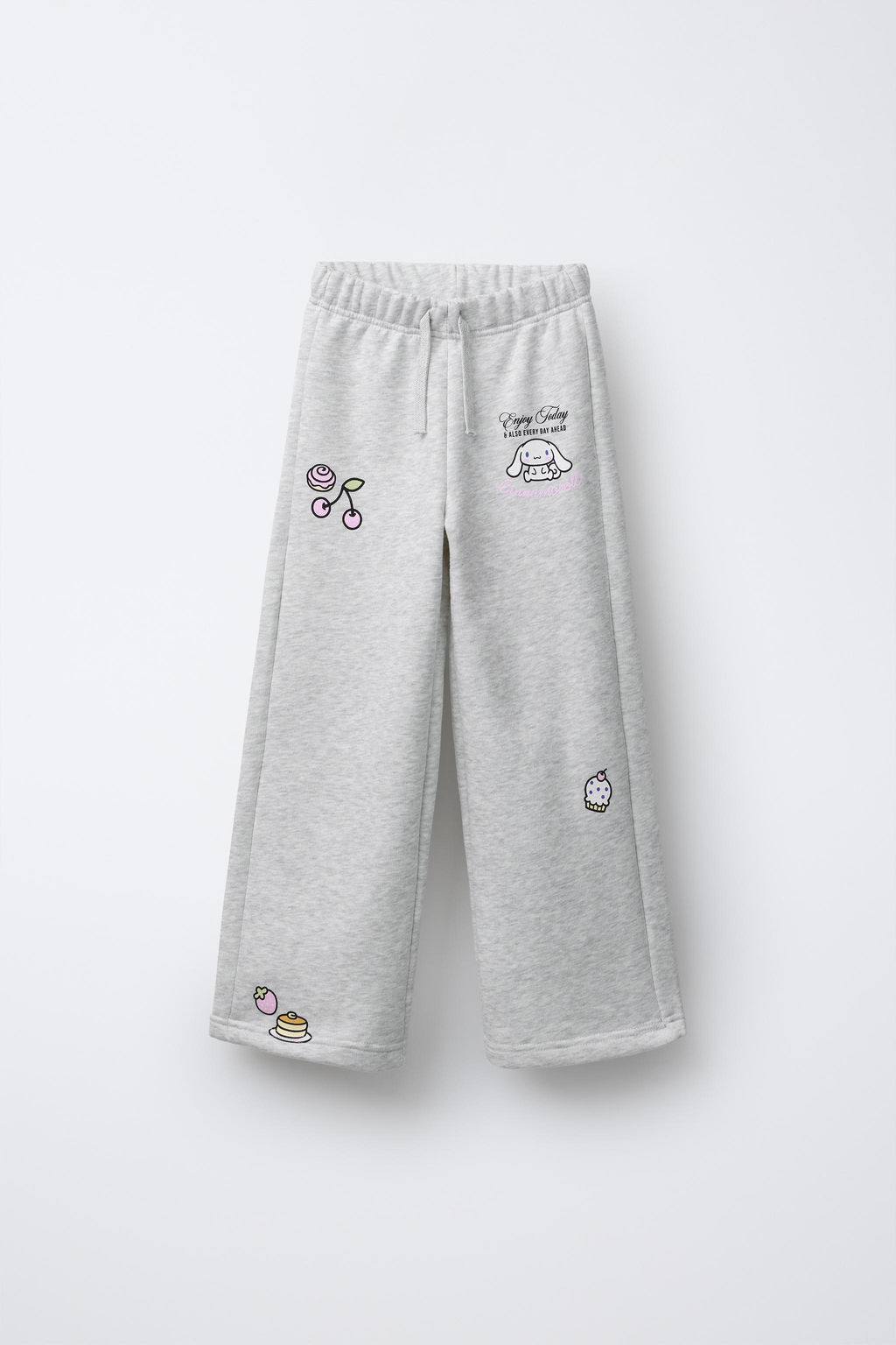 PANTAL?N FELPA WIDE LEG CINNAMOROLL SANRIO / Gris vigor?