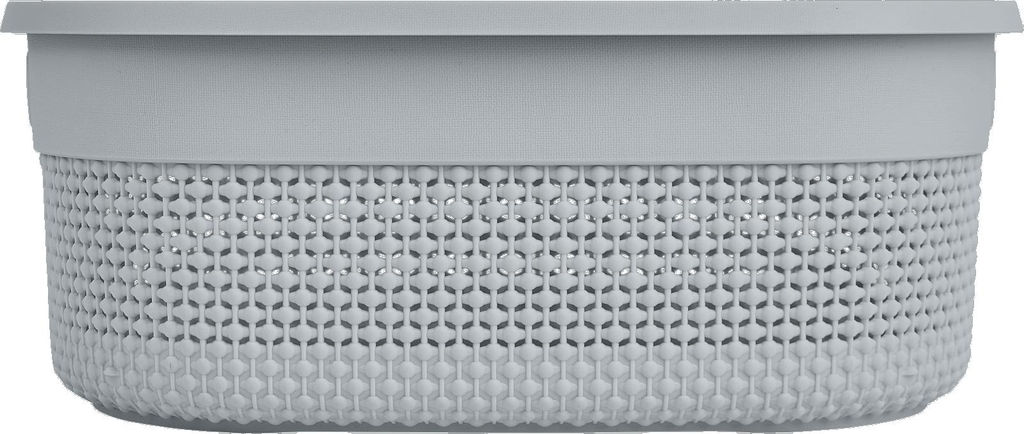 Корзина для хранения с крышкой OSLO 12л серый шторм PT1332СШ-12,,