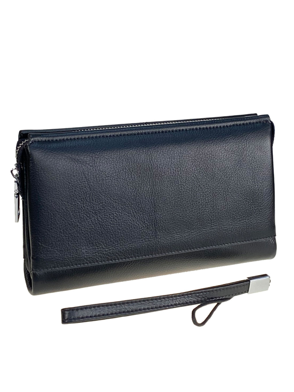 Клатч мужской из натуральной кожи, цвет черный