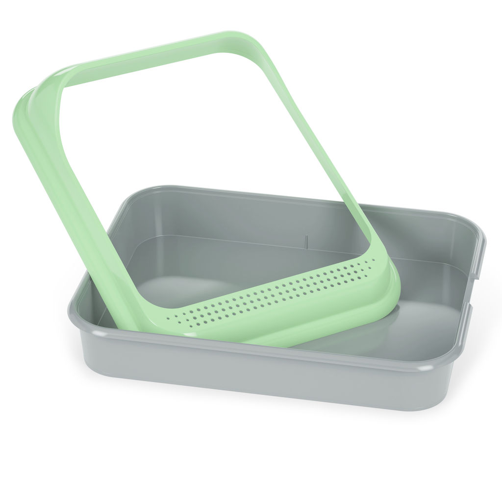 Лоток с бортом "Барсик"/"Мур-мяу"455х355х150 мм, арт. А(М6931), (М7847)