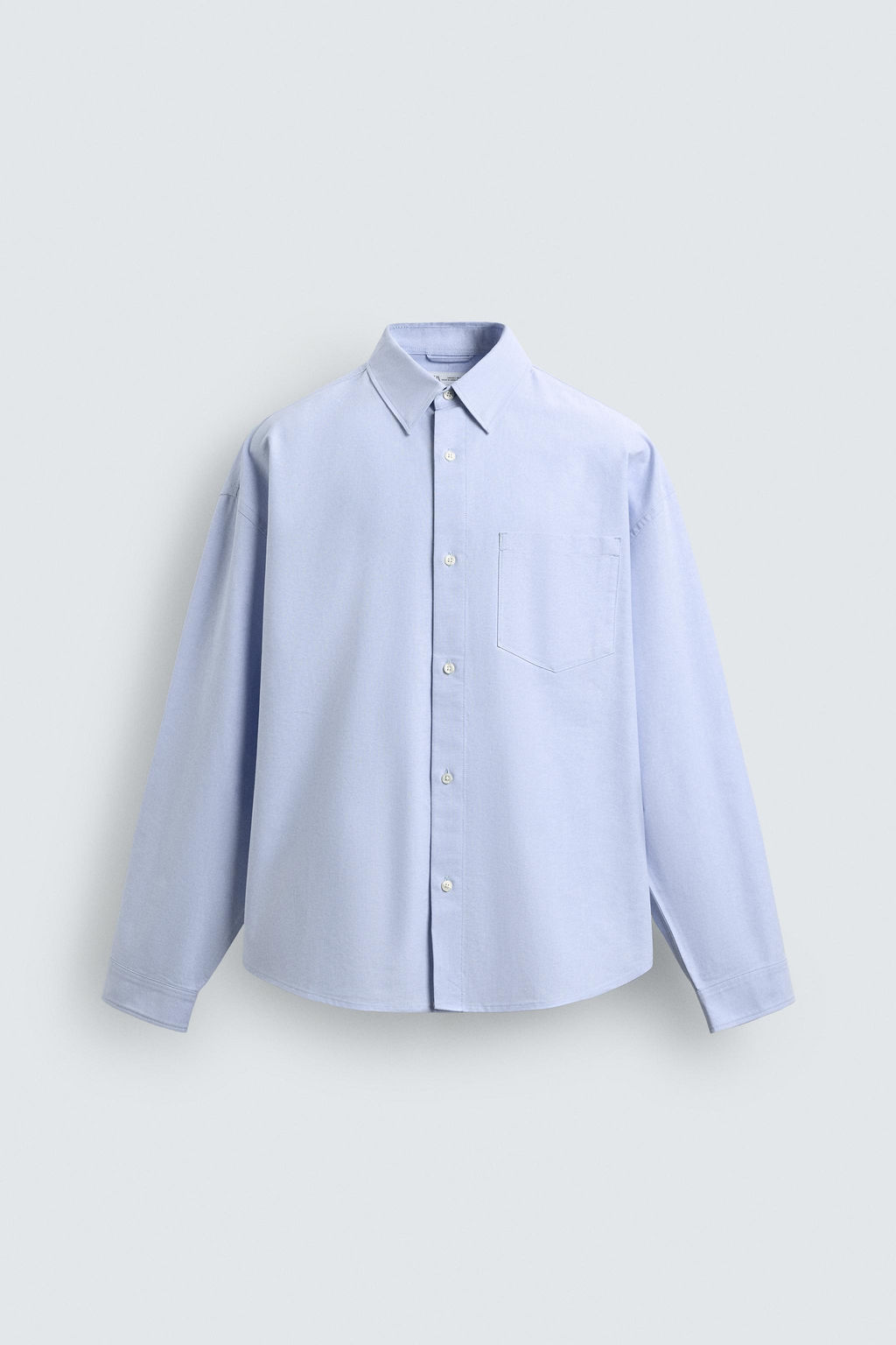 Рубашка Oversized Fit Oxford голубая