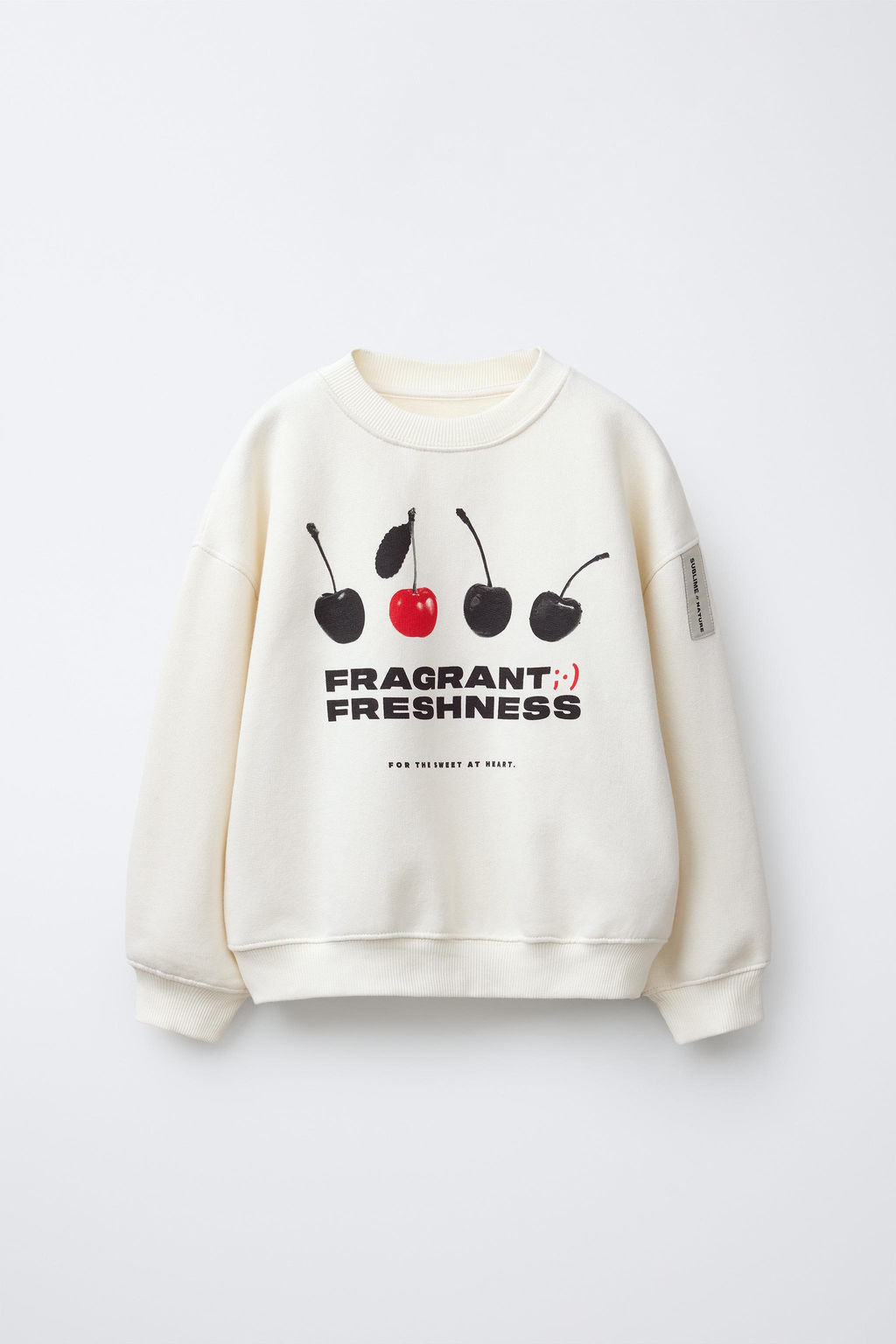 CHERRY AND SLOGAN SWEATSHIRT - Zara фото 9