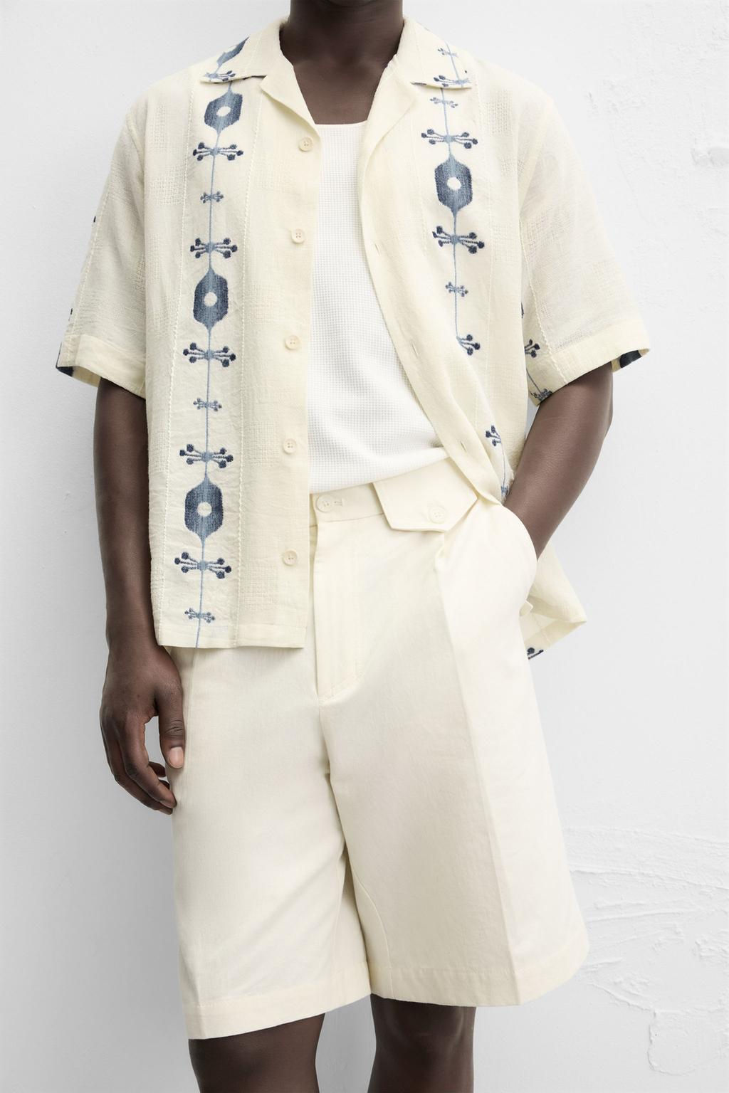 CONTRAST JACQUARD SHIRT - Zara фото 6