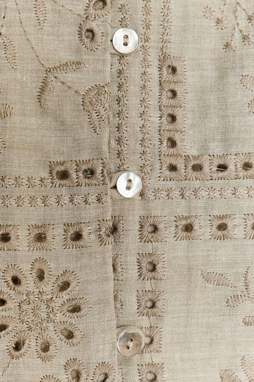 SHIRT WITH CUTWORK EMBROIDERY - Zara фото 9