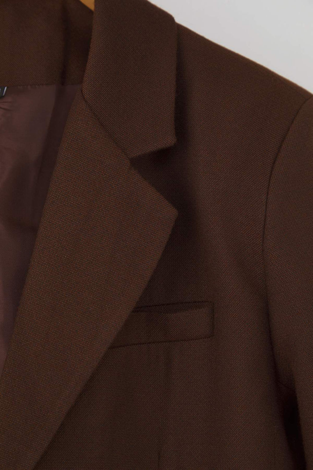 Wardrobe Essentials Kahverengi Kase Dokuma Ozel Koleksiyon Rahat Kal?p Blazer Ceket | TWOAW26BC00005