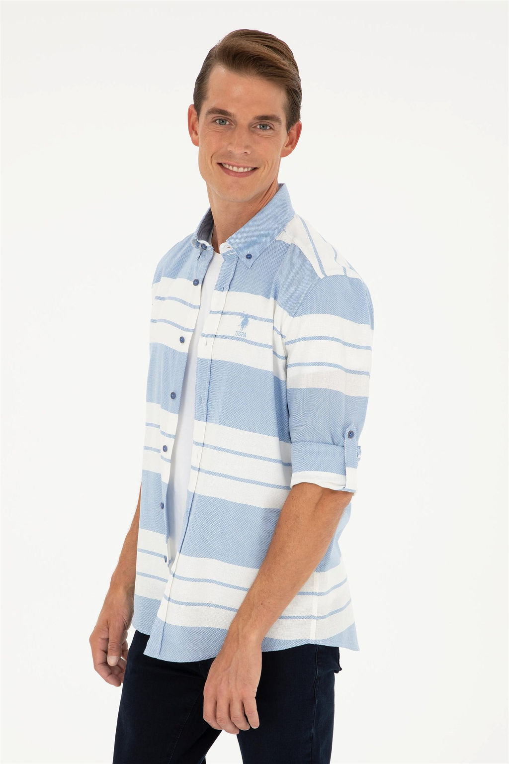 U. S. Polo Assn / Мужская рубашка Saks с длинным рукавом - U.s. polo assn фото 3