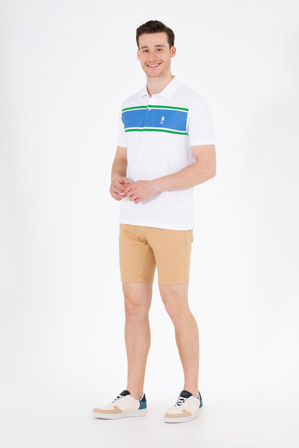 Мужские верблюжьи шорты-бермуды - U.s. polo assn фото 3