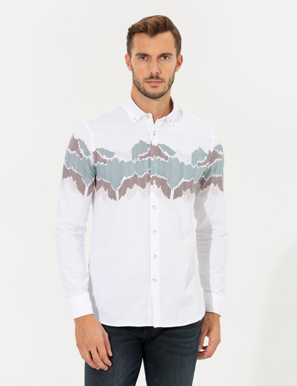 Ye_il Slim Fit Uzun Kollu G_mlek