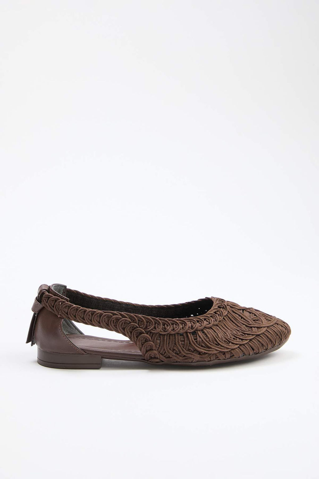 Trendyol Shoes Bej Orgu Desenli Badem Burun Kad?n Babet TAKSS25BE00027 - Trendyolmilla фото 16