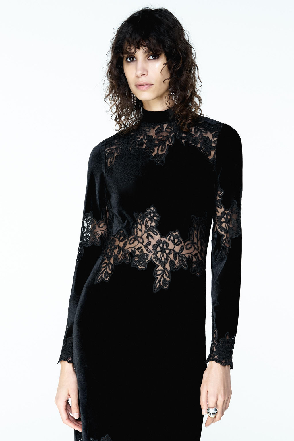 VELVET LACE DRESS - Zara фото 2