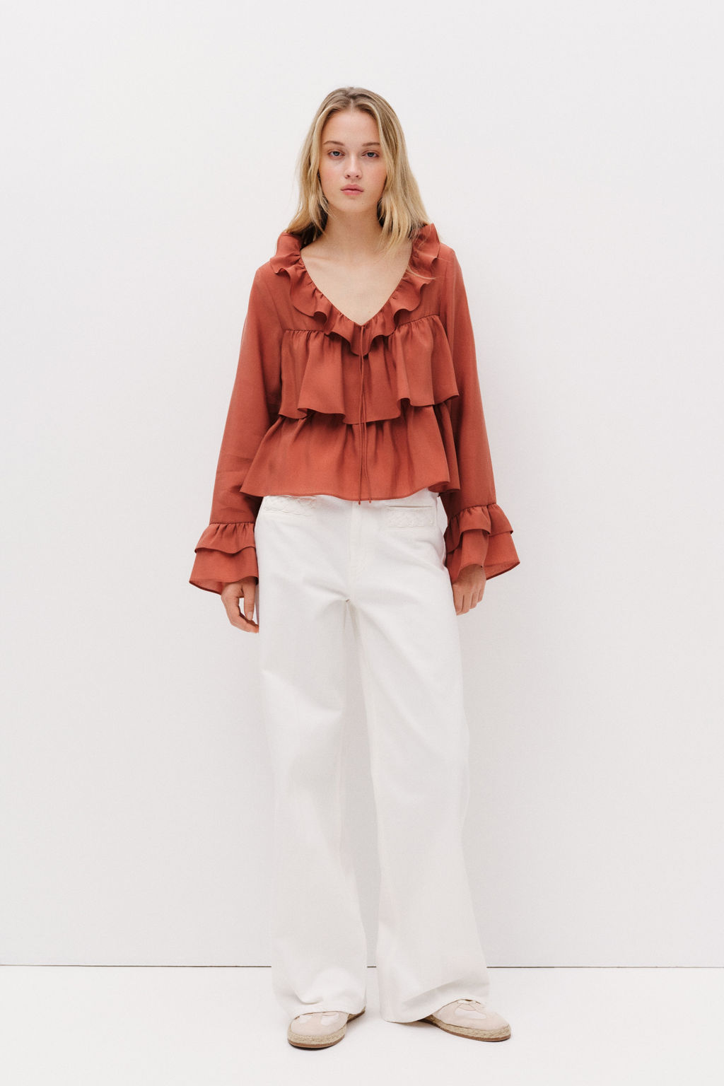 Blusa de volantes - H&m фото 5
