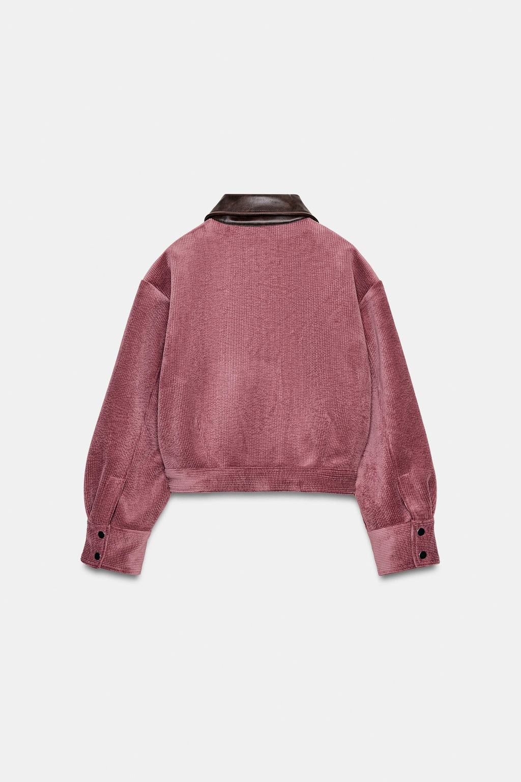 CAZADORA PANA CUELLO EFECTO PIEL / MARSALA - Zara фото 11