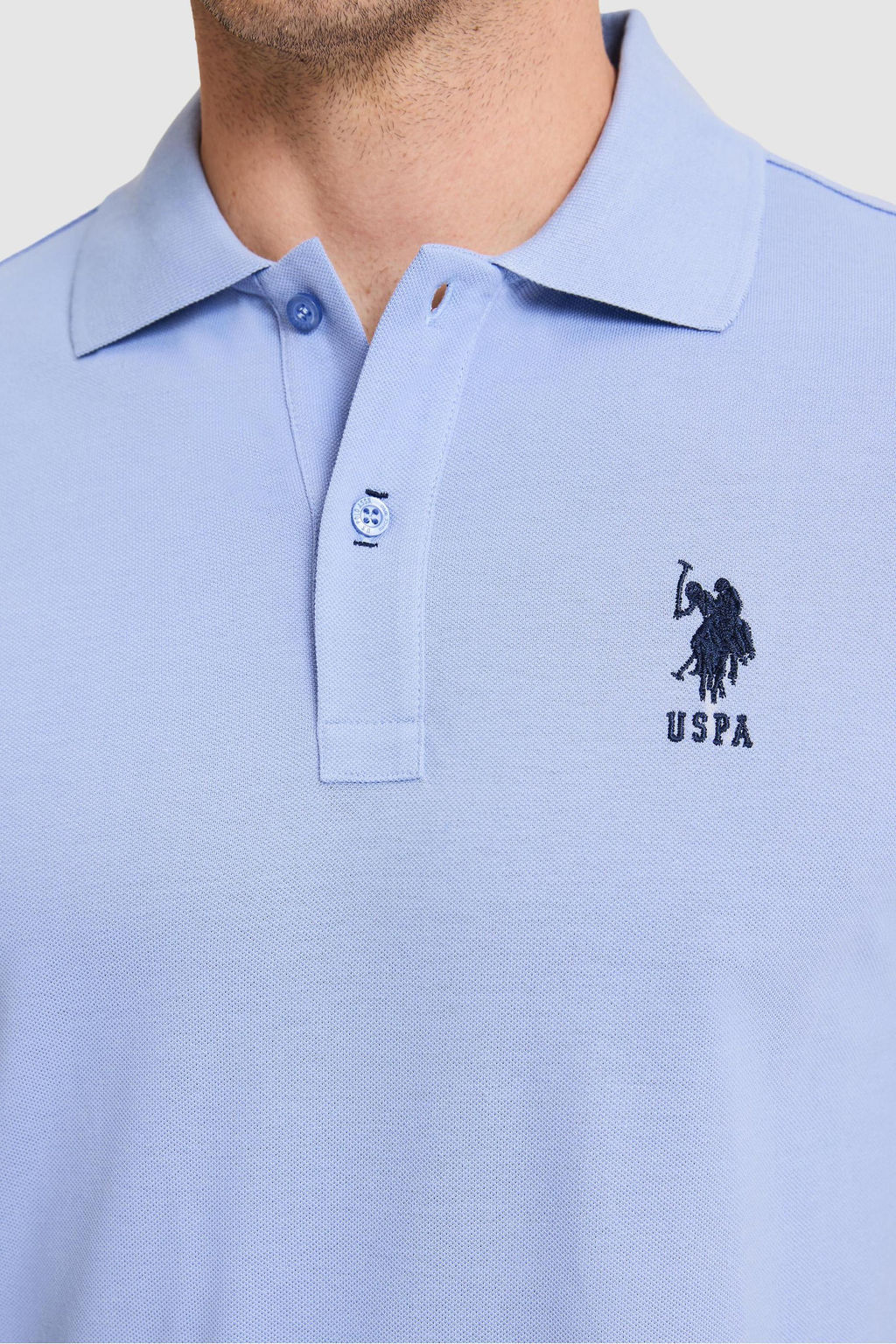 Erkek Slim Fit Polo Yaka Mor Basic Ti__rt